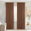 MIULEE Back Tab Blackout Curtains 84 Inch Length 2 Panels Set for Living Room Bedroom, Rod Pocket/Pinch Pleated Thermal Insulated Room Darkening Light Blocking Curtains 52x84 Inch, Cappuccino Brown by TinyTreasures Baby Boutique