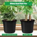 5 Gallon Pots for Plants, 12 Inch Plastic Nursery Pots with Drainage Holes, Round Sturdy Garden Pots for Outdoor Indoor Plants, Deep Nursery Plant Pots Planter, (5-Pack, Black) by GreenHaven Gardens
