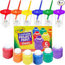 Kids Painting Set, Washable Paint for Kids with Paint Cups, Toddler Paintbrushes, Non Toxic Washable Finger Paints 2 Ounce Each, Toddler Painting Supplies by TinyTreasures Baby Boutique