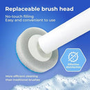 Disposable Toilet Brush&Holder with 18pcs Refills Pads, Toilet Cleaning Kit System,Toilet Bowl Cleaner Wand Holder and Set (24 Replacement Pads Refills) by CozyNest Decor