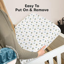 KeaBabies 2-Pack Organic Crib Sheets for Boys, Girls - 52x28 Fitted Crib Mattress Sheet Neutral, Breathable Jersey Cotton Cover for Baby Bed, Toddler Mattress, Soft & Cute Prints (Dragon Tale) by TinyTreasures Baby Boutique