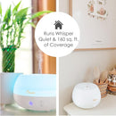 Crane Portable Ultrasonic Travel Humidifier and Diffuser, 0.2 Gallon Cool Mist, Optional Essential Oil Diffuser, No Filter Needed, White by TinyTreasures Baby Boutique