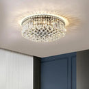 6-Lights Black Crystal Flush Mount Chandelier Light Fixture K9 Crystals Modern Ceiling Lights Elegant Pendant Lamp for Bedroom,Hallway,Bar,Living Room,Dining Room,H5.9 xW20 (Bulbs Not Included) by CozyNest Decor