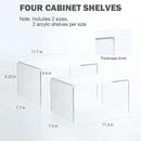 Acrylic Kitchen Cabinet Organizer Shelf, Spice Rack, Plate and Cupboard Storage Riser, Versatile Pantry Shelf, Durable Clear Countertop Organizer for Home and Kitchen(4 PCS) by CozyNest Decor