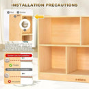 wingyz Wood Storage Shelf Organizer, 35.4" L, 5-Section Montessori Kids Toy & Book Shelf, Wooden Cabinet for Kids Rooms, Playroom, Classroom, Nursery, Preschool Furniture - Nature by CozyNest Decor