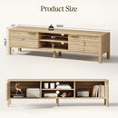 TV Stand for Living Room - up to 65 Inch TVs Mid Century Modern Entertainment Center with Storage and Adjustable Shelves, Media Console Table Oak 59" by CozyNest Decor