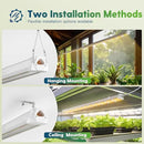FREELICHT 4 Pack 4FT LED Grow Light with Timer, 40W (250W Equivalent), Full Spectrum Grow Lights for Indoor Plants with 9/12/15H Timer, Linkable Plant Growing Lamp for Hydroponic Plants Seeding Veg by GreenHaven Gardens