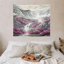 Japanese Tapestry, Red Plum Blossom Mountain Tapestry, Asian Japanese Wall Tapestry, Nature Landscape Tapestries for Bedroom Living Room Decor 60"x50" by CozyNest Decor
