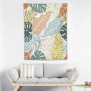 ICMOLYYENLO Boho Green Leaves Tapestry, Mid Century Abstract Tropical Palm Leaves Modern Minimalist Geometric Wall Hanging, Neutral Home Decor Art for Living Room Bedroom Dorm 30x40 Inch by CozyNest Decor