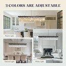 Rectangular Black Crystal Chandelier,10 Light Crystal Chandeliers for Dining Room, Rectangle Light Fixture for Kitchen Island L47''xW10''x H10'' by CozyNest Decor