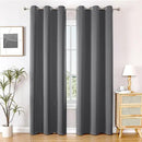 ChrisDowa Blackout Curtains 84 inches Long for Bedroom - 2 Panels Set Grommet Thermal Insulated Room Darkening Curtains for Living Room (Grey, 42 x 84 Inch) by CozyNest Decor