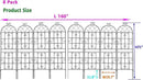 8 Pack Metal Garden Trellis 71" H Garden Fence Rustproof Trellis for Climbing Plants Support Roses Flower Outdoor Lawn Black by GreenHaven Gardens