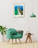 HesenDot Natural OAK Wood Framed Anna Maria Island Wall Art,12x16in Florida Seascape Canvas Wall Print,Classic Urban Landmark Wall Decor for Living Room, Bedroom,Office Gallery Set of 1 by CozyNest Decor