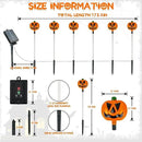 12 Pack Solar Pumpkin Lights for Halloween Decorations Outdoor, Waterproof Halloween Pathway Lights with 8 Modes, Orange Purple and Green Halloween Walkway Stake Lights for Yard Garden Party Decor by CozyNest Decor
