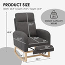 NIOIIKIT Modern Nursery Rocking Chair, Teddy Upholstered Rocking Chair with Footrest, Comfortable Rocker Chair with Side Pocket, Rocker Chair for Living Room, Bedroom, Nursing Room (Grey) by TinyTreasures Baby Boutique