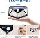 VINHMOR Solar Lights Outdoor 6 Pack, 100LED/3 Modes 270° Lighting Angle Motion Sensor Security Lights, IP65 Waterproof Wall Lights Solar Powered, Bright for Backyard Garden Fence Patio Front Door by GreenHaven Gardens