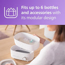 Philips Avent Baby Bottle Sterilizer and Dryer Premium, Removes 99,9% of Bacteria, Chemicals Free, Capacity 6 Bottles/Teats/Accessories, Modular Space Saving Design, Model SCF293 by TinyTreasures Baby Boutique