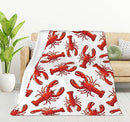 HGOD DESIGNS Red Lobster Fleece Throw Blanket Ultra Soft Cozy Blooming Decorative Flannel Blanket All Season for Home Couch Bed Chair Travel 50x60in by CozyNest Decor