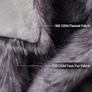 Fluffy Faux Fur Throw Blanket – Super Soft Warm Thick Plush Blanket for Bed, Couch & Office, Cozy Fuzzy Throw with Flannel Backing,50"x60", Grey by CozyNest Decor