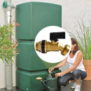 Brass Water Container Rain Barrel Faucets Spigot 3/4" G Male Thread Large Inlet to 3/4" GHT Male Thread Outlet with Quarter Turn Ball Valve Include Bulkhead Fitting and Washers 2PCS by GreenHaven Gardens
