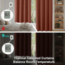 Simplebrand Ava Terracotta Short 36 Inches Blackout Curtain 2 Panels Set, Half Window Rod Pocket Privacy Curtain Tiers for Kitchen, Curtains Blackout for Bathroom Shades, W40 x L36 Inch, Terracotta by TinyTreasures Baby Boutique