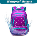 BLUEFAIRY Kids Backpack for Girls Primary Elementary School Bag Bookbag for Childs Book Bag Mochilas Escolares para Niñas de 4-6 Back to School Cute Gifts 17" Heart Print/Purple by TinyTreasures Baby Boutique