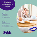 doddl Baby Spoon and Fork Set with Travel Case, Ergonomic Utensils For Self Feeding, Silverware for Babies 6 Months and Up, BPA Free, Dishwasher Safe by TinyTreasures Baby Boutique