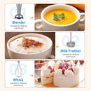 KOIOS Immersion Blender, 1000W Anti-scratch 3-in-1 Hand Blender, Upgraded 12 Speed Stainless Steel Blade Stick Blender with Turbo Mode, Whisk and Milk Frother, Non-BPA, Blue by TinyTreasures Baby Boutique