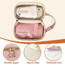 Damero Breastmilk Cooler Bag with 4 Ice Packs -Breastmilk Cooler Travel Bag Organizer with Detachable Buckle Handle for Daycare and Breastfeeding Mom,Pink by TinyTreasures Baby Boutique