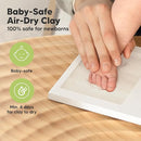 Baby Hand and Footprint Kit - Clay Handprint Keepsake Frame, Newborn Nursery Picture Frame, Personalized New Mom Gifts for Baby Shower & Registry (Alpine White) by TinyTreasures Baby Boutique