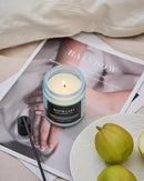 M&SENSE White Lazy - Clean Cotton & Jasmine Scented Natural Soy Wax Jar Candles for Home Decor 7.05oz 50 Hour Long Lasting Burning, Non Toxic Organic Natural Relaxing Candle for Women by CozyNest Decor