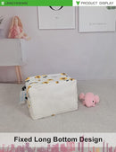LANGYASHAN Rectangular Storage Bin Collapse Canvas Fabric Cartoon Storage Basket with Handles for Organizing Home Kitchen Boys and Girls Toys Office Closet Shelf Baskets(Rec Sunflower) by TinyTreasures Baby Boutique