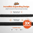 Flexi Hose Lightweight Expandable Garden Hose, No-Kink Flexibility, 3/4 Inch Solid Brass Fittings and Double Latex Core (25ft, Black) by GreenHaven Gardens