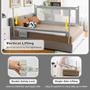 BABY JOY Bed Rail for Toddlers, 69’’ Extra Long, Height Adjustable & Foldable Baby Bed Rail Guard w/Storage Pocket & Double Safety Child Lock for Kids Twin Double Full Size Queen King Mattress (Gray) by TinyTreasures Baby Boutique