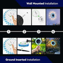 Hogni Solar Pathway Lights - 2 Pack LED Sunflower Garden Light, Waterproof Outdoor Decor for Wall, Lawn, Yard, Walkway, Patio, Landscape