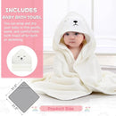 MoreFeel Collapsible Baby Bathtub for Newborn with Thermometer & 1 Hooded Towel & 1 Soft Floating Cushion,Portable Travel Bathtub with Drain Hole, Durable Foldable Baby Tubs for Infants to Toddler by TinyTreasures Baby Boutique