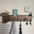 Coat Rack with Shelf (Choose your Length) Towel Rack Entryway Organizer Wall Mounted Hooks by CozyNest Decor