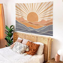 Lunerfex Boho Sun Tapestry Sunset Wall Tapestry, Mountain Tapestries for Bedroom 80s Tapestries Wall Hanging for Bedroom Living Room Decor Boho-3 44"x60" by CozyNest Decor