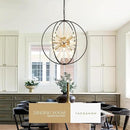 23.6" Black Gold 12-Light Globe Sputnik Chandelier Modern Adjustable Hanging Ceiling Glass Tube Pendant Light Fixture for Entryway Foyer Staircase Dining Living Room Hallway by CozyNest Decor