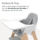 UPPAbaby Ciro High Chair/Sleek, Easy-to-Clean Design/Perfect-Fit Tray to Bring Baby to Table/Patent-Pending Harness/Dual-Position, 180-Degree Rotating Footrest/Chloe (Grey/Rubberwood) by TinyTreasures Baby Boutique