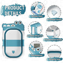 MoreFeel Collapsible Baby Bathtub for Newborn with Thermometer & 1 Hooded Towel & 1 Soft Floating Cushion,Portable Travel Bathtub with Drain Hole, Durable Foldable Baby Tubs for Infants to Toddler by TinyTreasures Baby Boutique