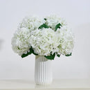 8Pcs White Fake Flowers Silk Hydrangea Artificial Flowers Bouquets Faux Ivory Hydrangea Stems for Home Table Centerpieces Wedding Party Decoration by CozyNest Decor