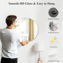 Fabuday Silver Circle Mirror for Wall 20 inch - Round Mirror for Bathroom, Entryway, Living Room, Hallway, Bedroom Decor, Small Matte Frame Mirrors by CozyNest Decor