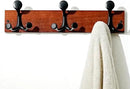 SKOLOO 17-Inch Cherry Wood Coat Rack Wall Mount with 3 Triple Hooks - Ideal for Family Entrances, Classrooms, and Pet Supplies Storage - Perfect Coat Hooks for Wall by CozyNest Decor