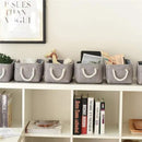 TcaFmac Basket for Organizing Cube Stgorage Bin - Small 6 Pack Fabric Storage Cubes Collapsible Baskets for Shelves with Rope, Bins for Organization Toy(Grey 12x8x5.2 inch) by CozyNest Decor