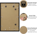 Vittanly 16x24 Picture Frames Set of 9, Shatter Resistant Plexiglass, Display 12x18 Pictures with Mat or 16x24 without Mat, Photo Frames for Wall or Tabletop, PVC Frame, Black by CozyNest Decor