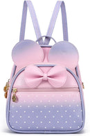 KL928 Girls Bowknot Polka Dot Cute Mini Backpack Small Daypacks Convertible Shoulder Bag Purse for Women by TinyTreasures Baby Boutique