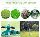 ViaGasaFamido Garden Sprinkler Automatic 360° Circle Rotating Watering Sprinkler Irrigation System Lawn Sprinkler with 3 Nozzle Pipe Hose for Yard Large Area by GreenHaven Gardens