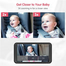 BM2 Car Camera for Baby, 5.2" 1080P Screen with 3X Zoom, Clear Rear-Facing View, 360° Rotating Lens, Easy Installation – Safety for Infants and Pets by TinyTreasures Baby Boutique