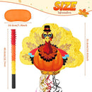 WERNNSAI Thanksgiving Turkey Pinata - Fall Autumn Decorations Gentle Turkey Pinata Orange Thanksgiving Party Games Autumn Decorations for Home Fall Festival Party Favors with Blindfold by TinyTreasures Baby Boutique